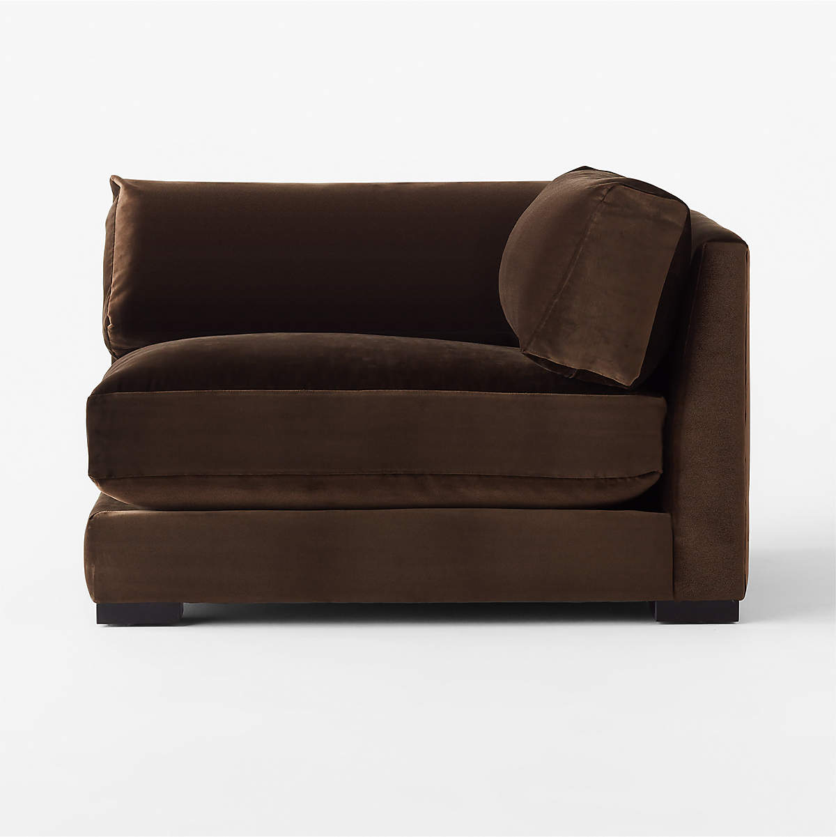 SOFA NỈ ESPRESSO VELVET CORNER CHAIR