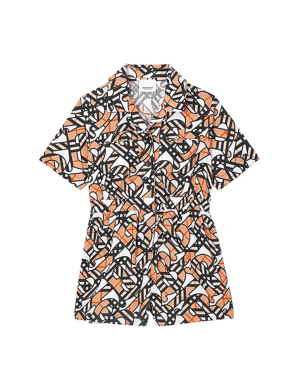 ÁO MOSCHINO Mini Bear logo-print stretch-cotton-jersey dress 4-14 years