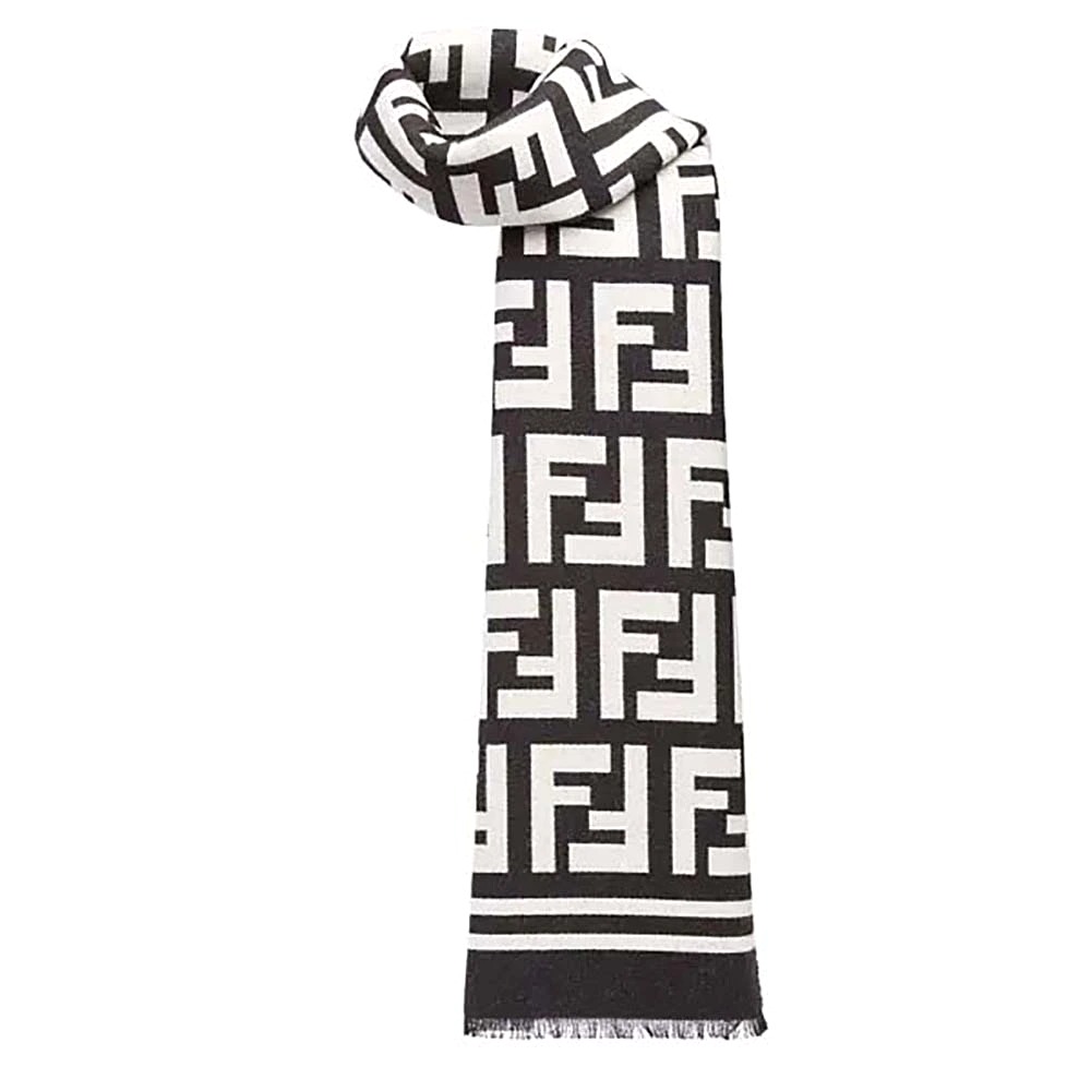 KHĂN Fendi Beige Wool and Silk Scarf