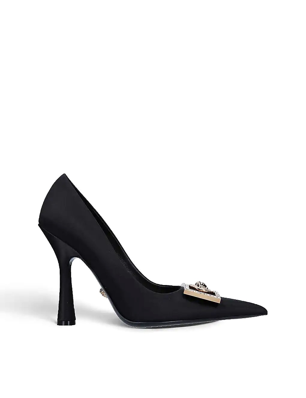 GIÀY VERSACE Medusa logo-plaque satin courts