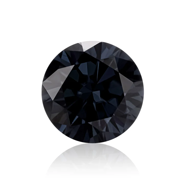 KIM CƯƠNG Round Hearts and Arrows Cut Natural Black Loose Moissanite Stone