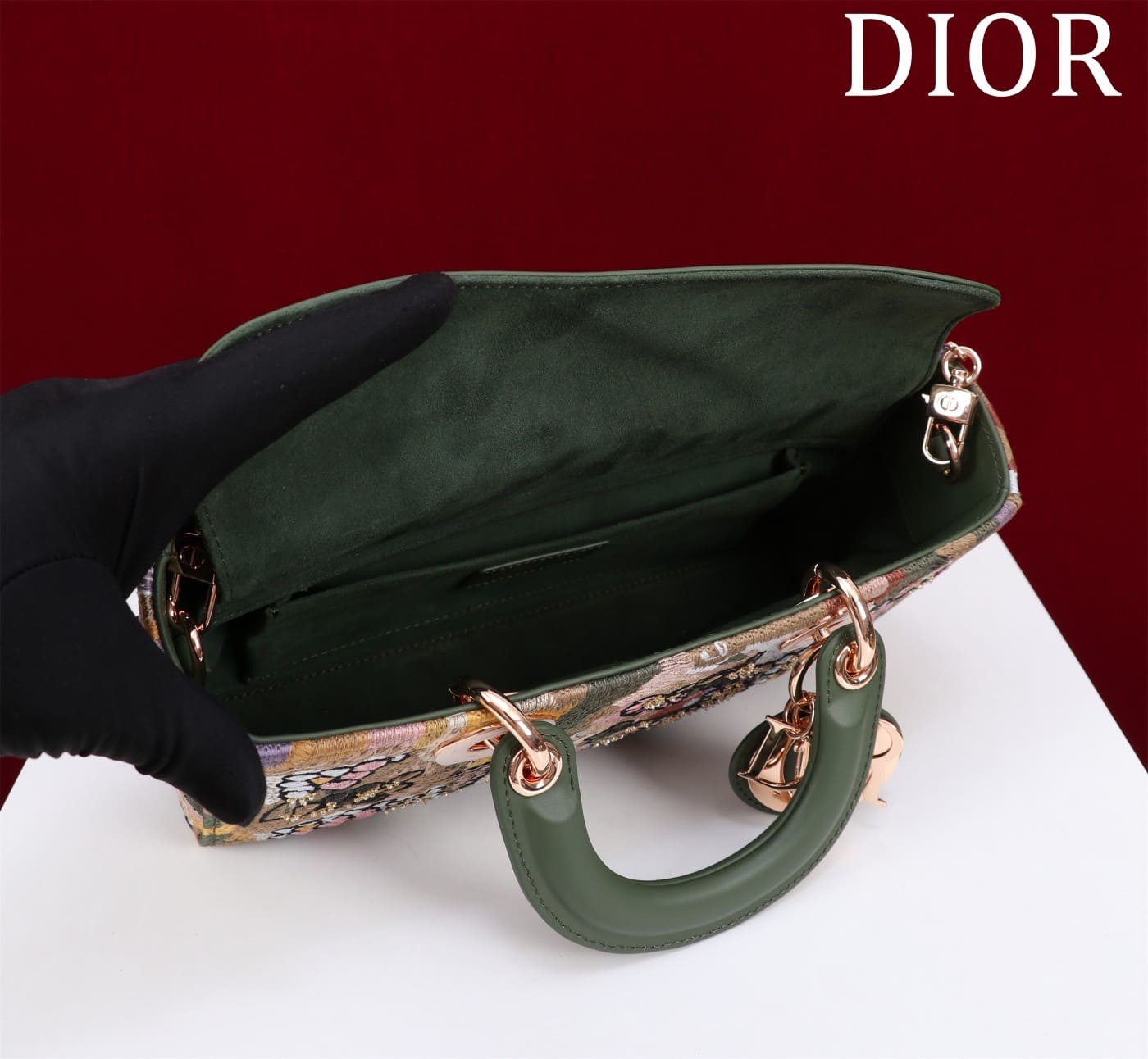 TÚI CHRISTIAN DIOR Lady-Joy embroidery flower colorful