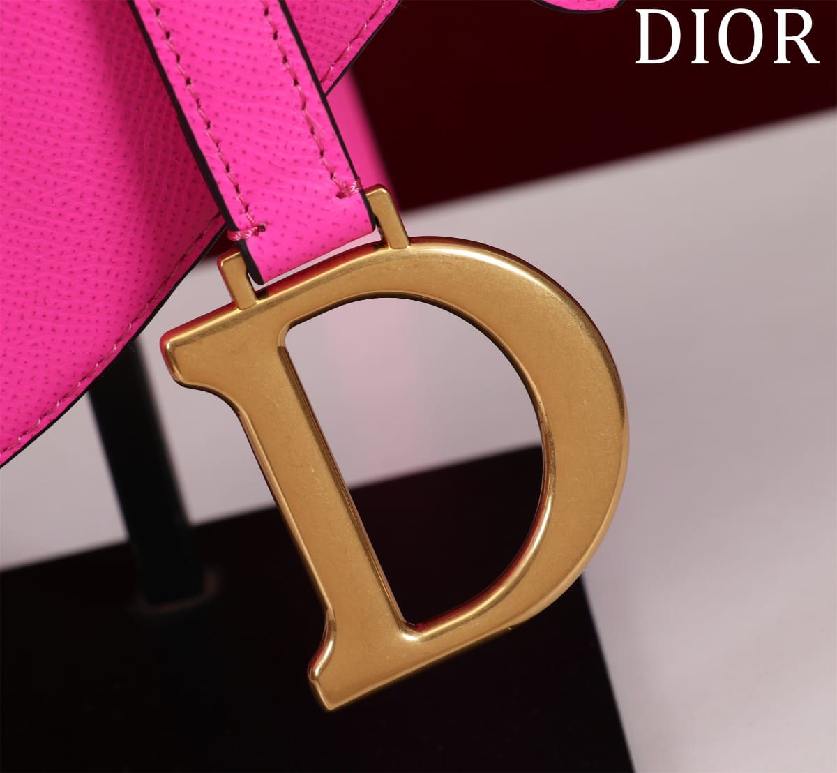 TÚI Dior Women Saddle bag in Calfskin-Pink Top Quality