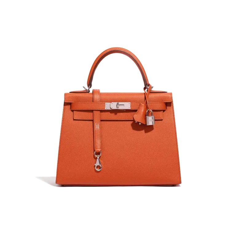 TÚI Hermès Kelly 28 Epsom Terre Battue Silver Buckle khóa trắng