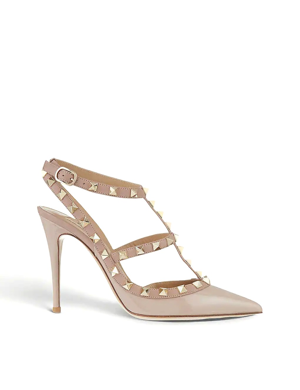 GIÀY VALENTINO GARAVANI So Noir rockstud patent-leather heeled sandals