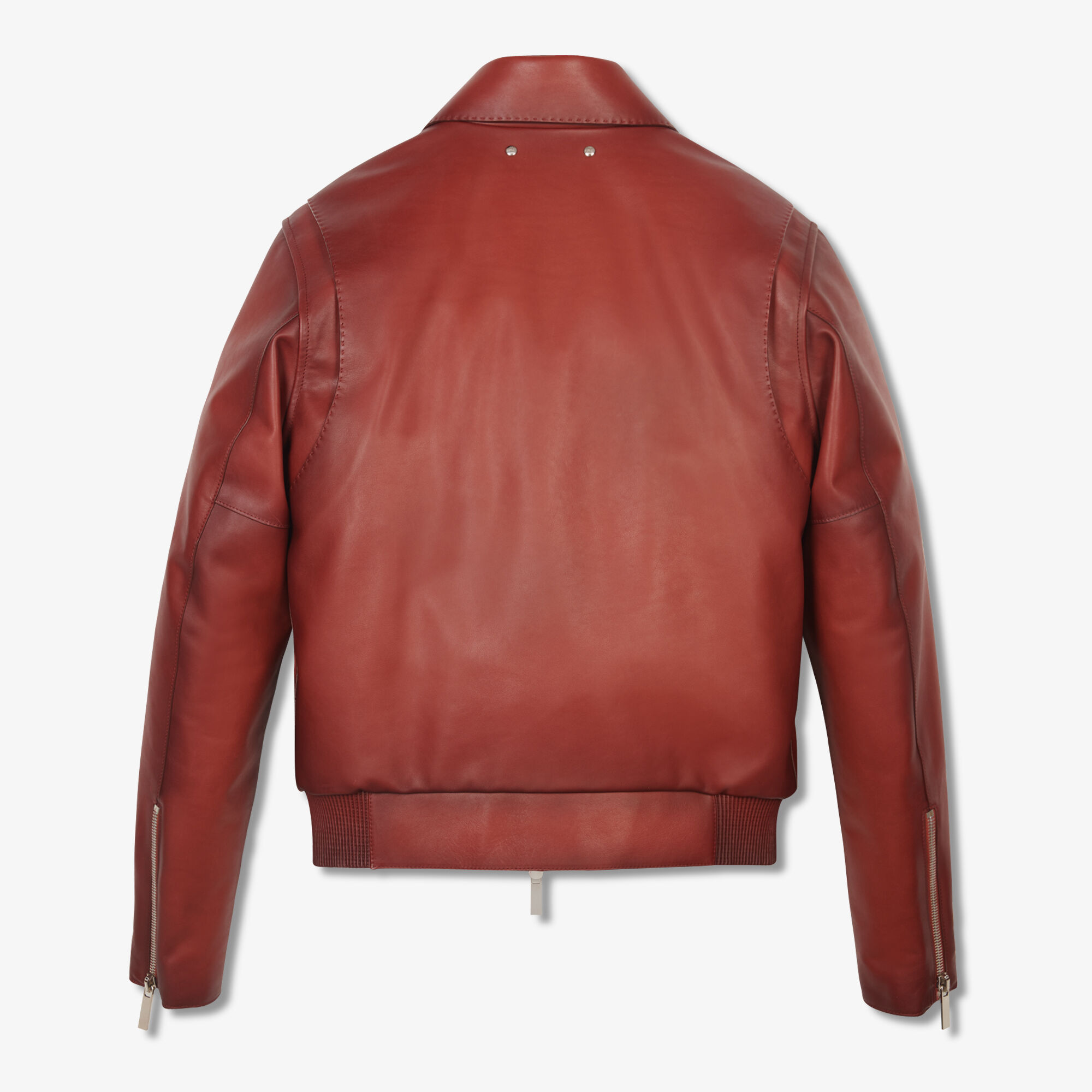 ÁO BERLUTI PATINA SIMAL RED leather jacket SS2021