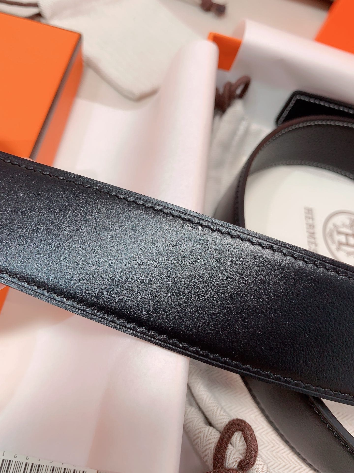 DÂY LƯNG HERMES H Matte Black Togo leather hai mặt khóa đen