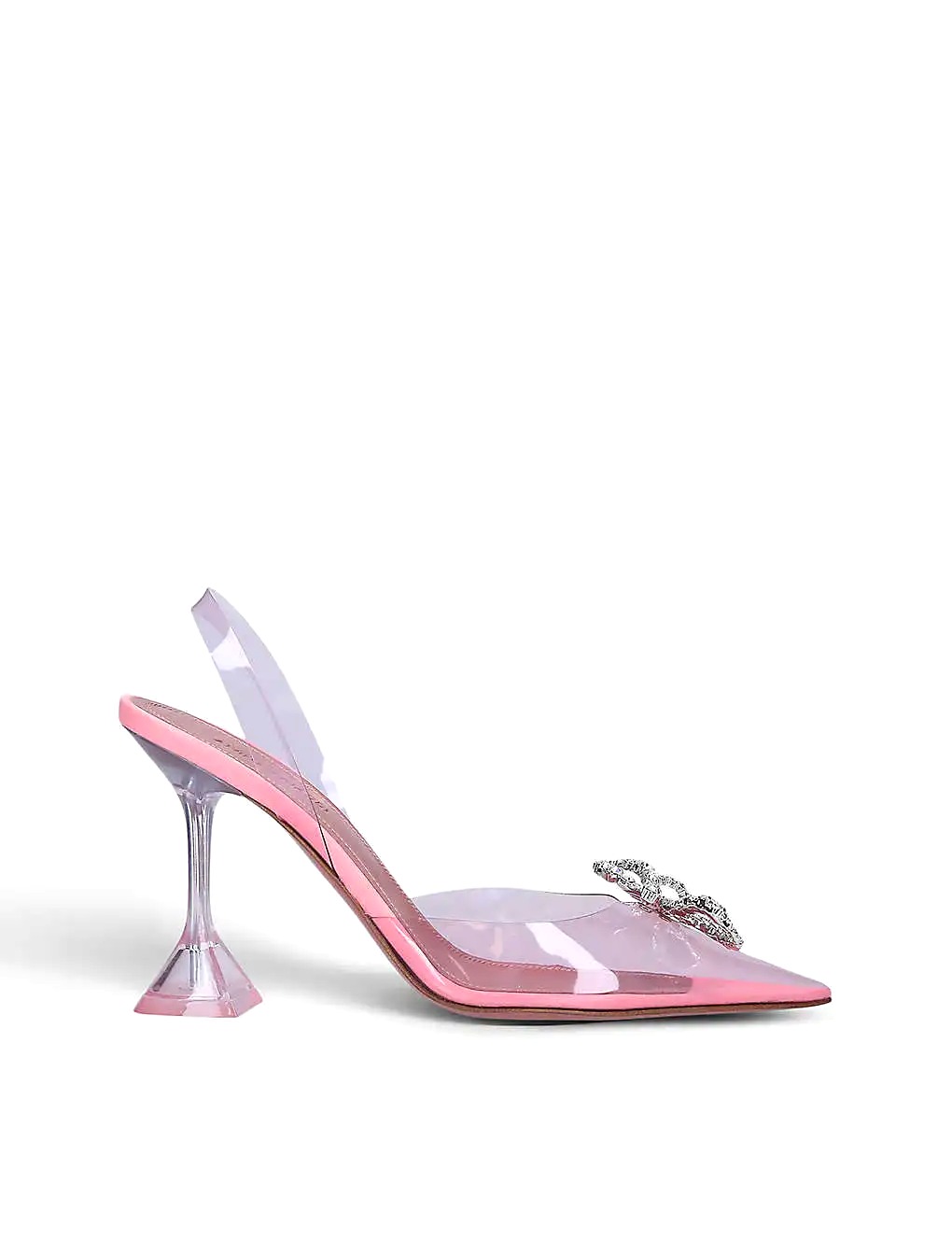 GIÀY AMINA MUADDI Rosie Glass crystal-embellished sling-back PVC courts