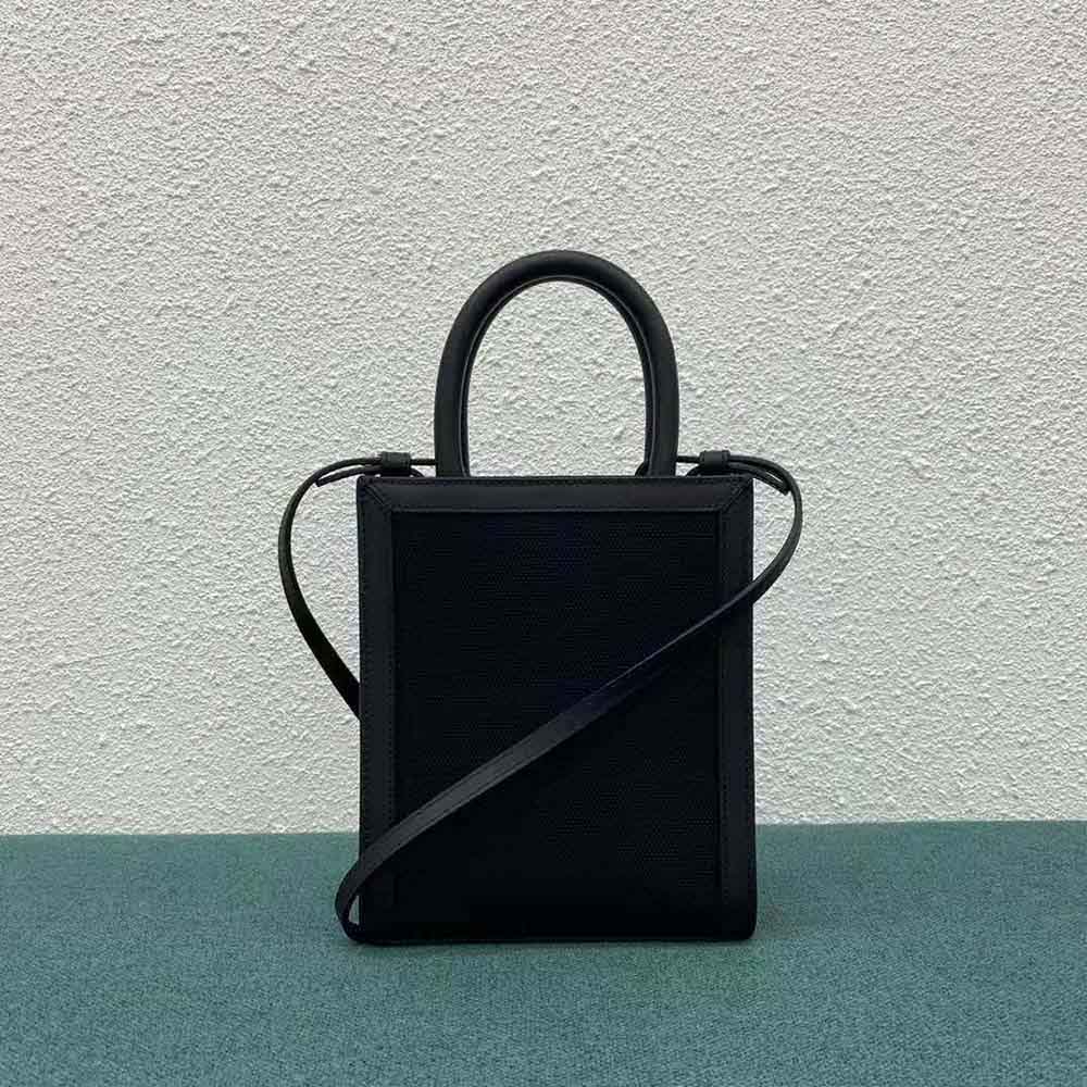 TÚI Celine Women Mini Vertical Cabas Celine in Textile with Celine Print and Calfskinite