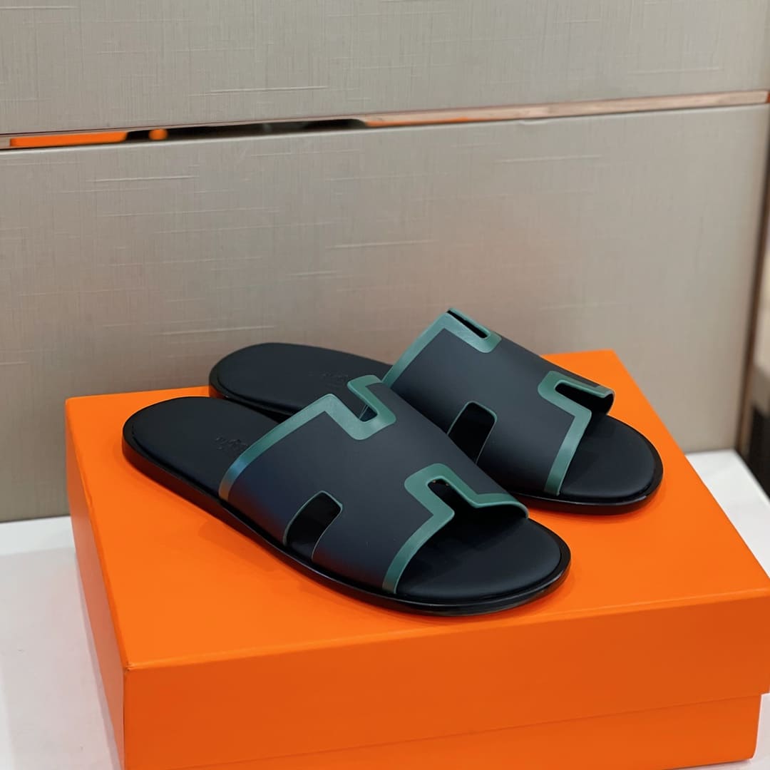 DÉP HERMES IZMIR BLACK H SANDAL AAA