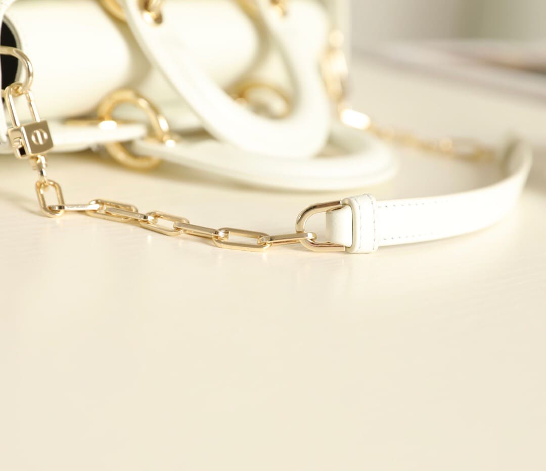 TÚI CHRISTIAN DIOR Lady D-Joy Bag Bright White Cannage Lambskin