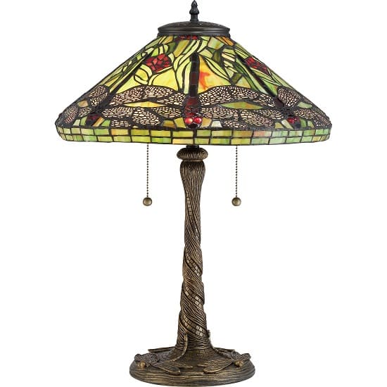 ĐÈN BÀN TIFFANY CHUỒN CHUỒN RỪNG QUOIZEL