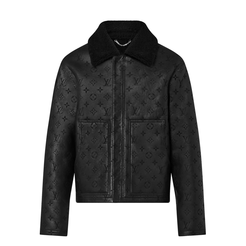 ÁO LOUIS VUITTON SHEARLING EMBOSSED MONOGRAM JACKET