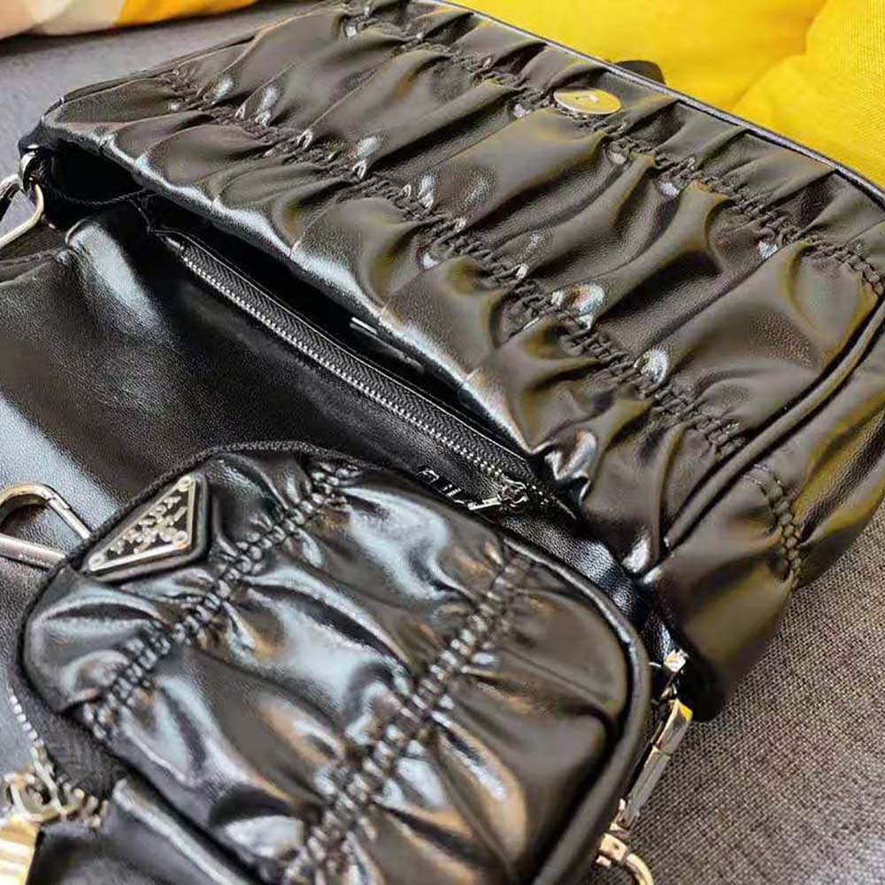 TÚI Prada Women Prada Re-Edition 2005 Nappa Gaufre Bag-Black