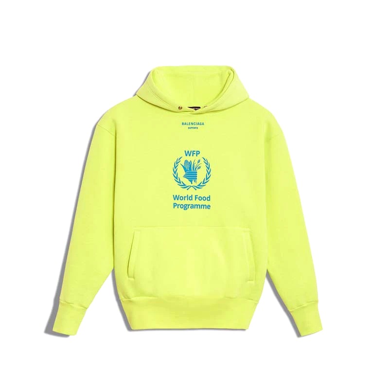 ÁO Balenciaga Unisex World Food Programme Hoodie-Lime