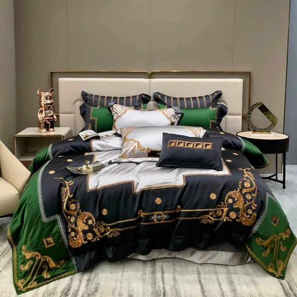 BỘ CHĂN GA GỐI Teresia Jacquard Luxury Embroidered Duvet Cover Set