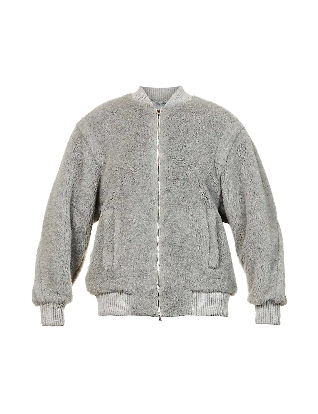 ÁO MAX MARA Terry round-neck wool-blend jacket