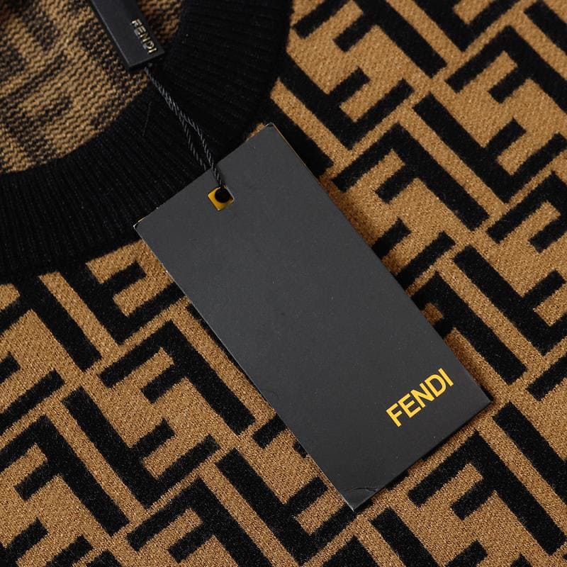 ÁO FENDI FF Brown and Black Sweater