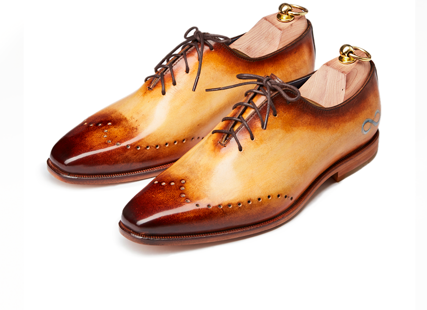 HENDERSON SHOES PERSONALIZATION BRIGHT TWO-TONE PAINTING HANDCRAFTED SHOES