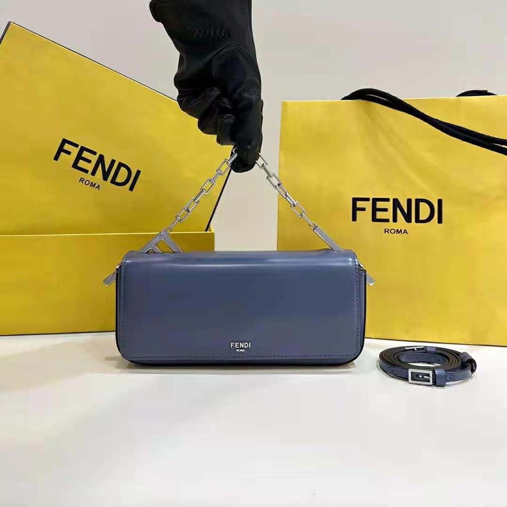 TÚI FENDI Women First Sight Blue Leather Mini Bag