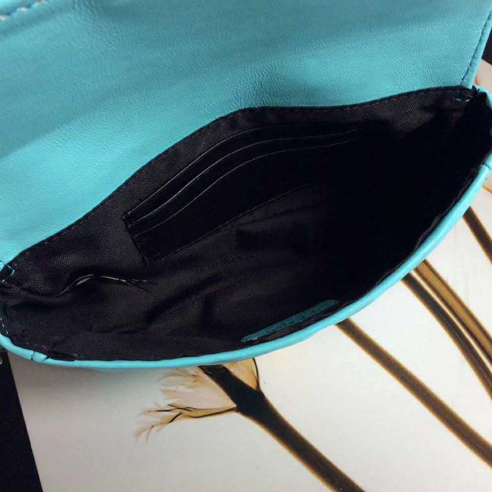 TÚI Fendi Women Iconic Baguette Leather Bag in Mini Size-Aqua