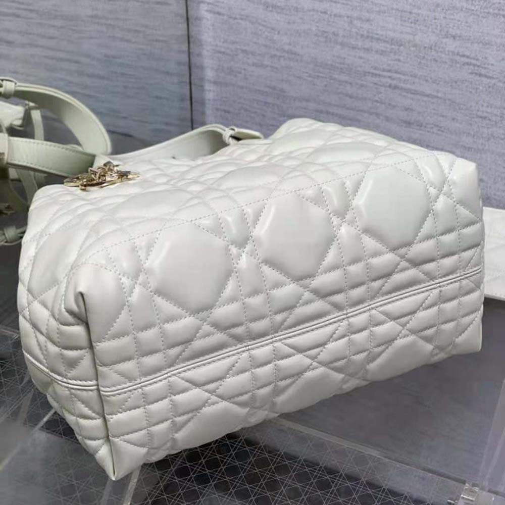 TÚI Dior Women Medium Dior Toujours Bag Latte Macrocannage Calfskin