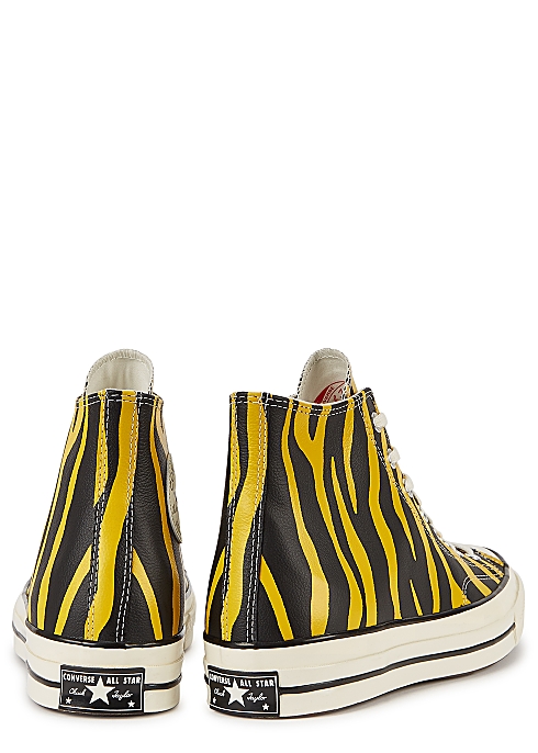 GIÀY CONVERSE  Chuck 70 zebra-print leather hi-top sneakers