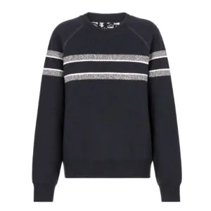 ÁO Dior Women Reversible Crew-Neck Sweater Blue Double-Sided Technical Cashmere