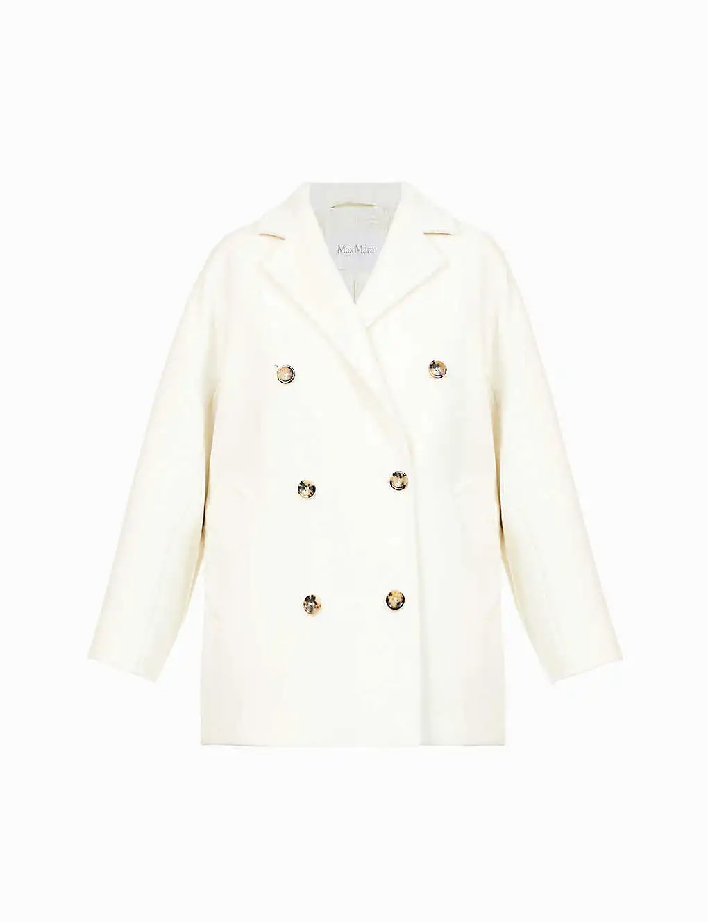 ÁO MAX MARA Guinea notched-lapels wool-blend coat