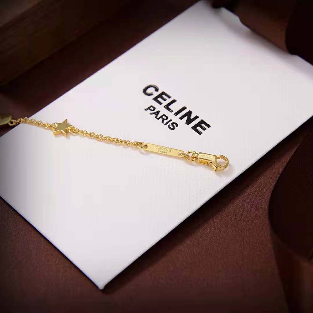 Vòng cổ Celine Maillon Triomphe Multi Motifs Bracelet in Brass with Gold Finish