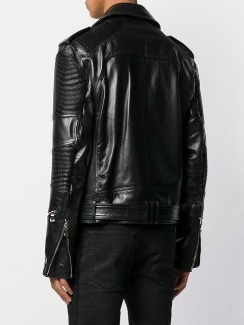 ÁO BALMAIN BIKER LEATHER JACKET