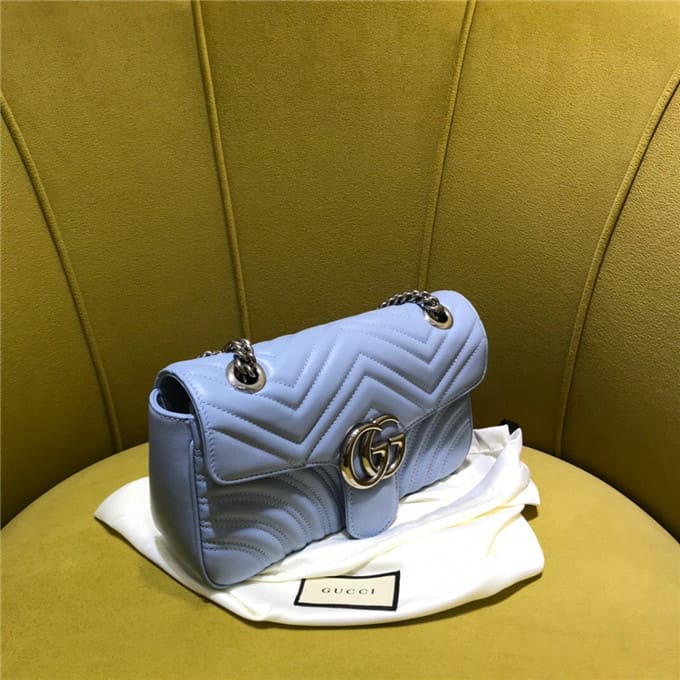 TÚI Gucci GG marmont small shoulder bag blue Top Quality