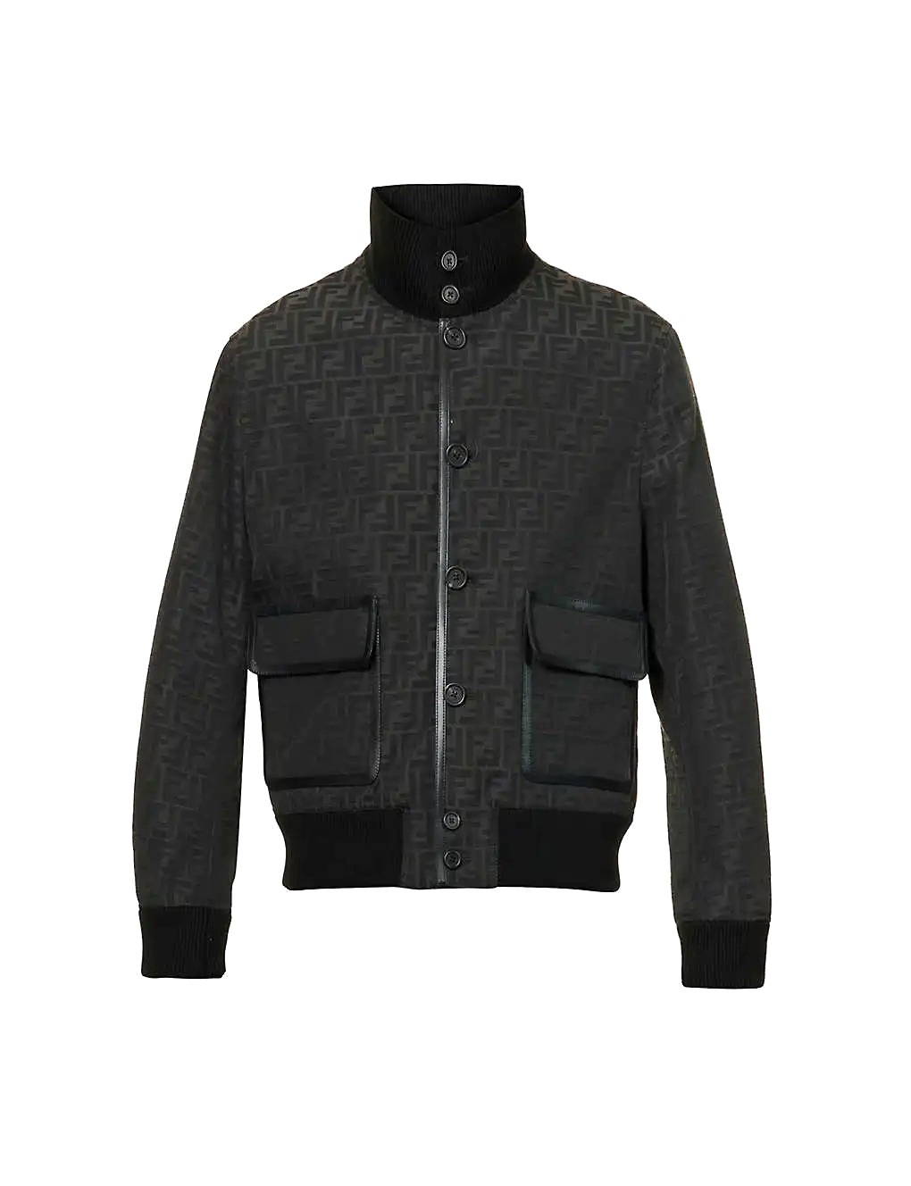 ÁO FENDI Logo-print regular-fit woven jacket