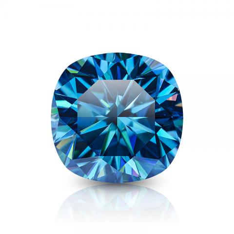 KIM MOISSANITE Màu Xanh Blue VVS1 Cushion Cut Moissanite Loose(giá liên hệ)