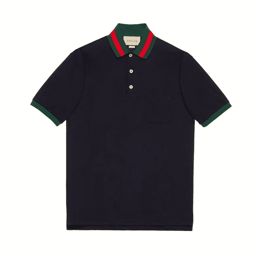 ÁO GUCCI GG POLO SHIRT MÀU XANH ĐẬM UNISEX