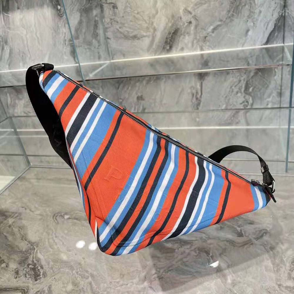 TÚI PRADA Men Printed Canvas Prada Triangle Bag-Orange