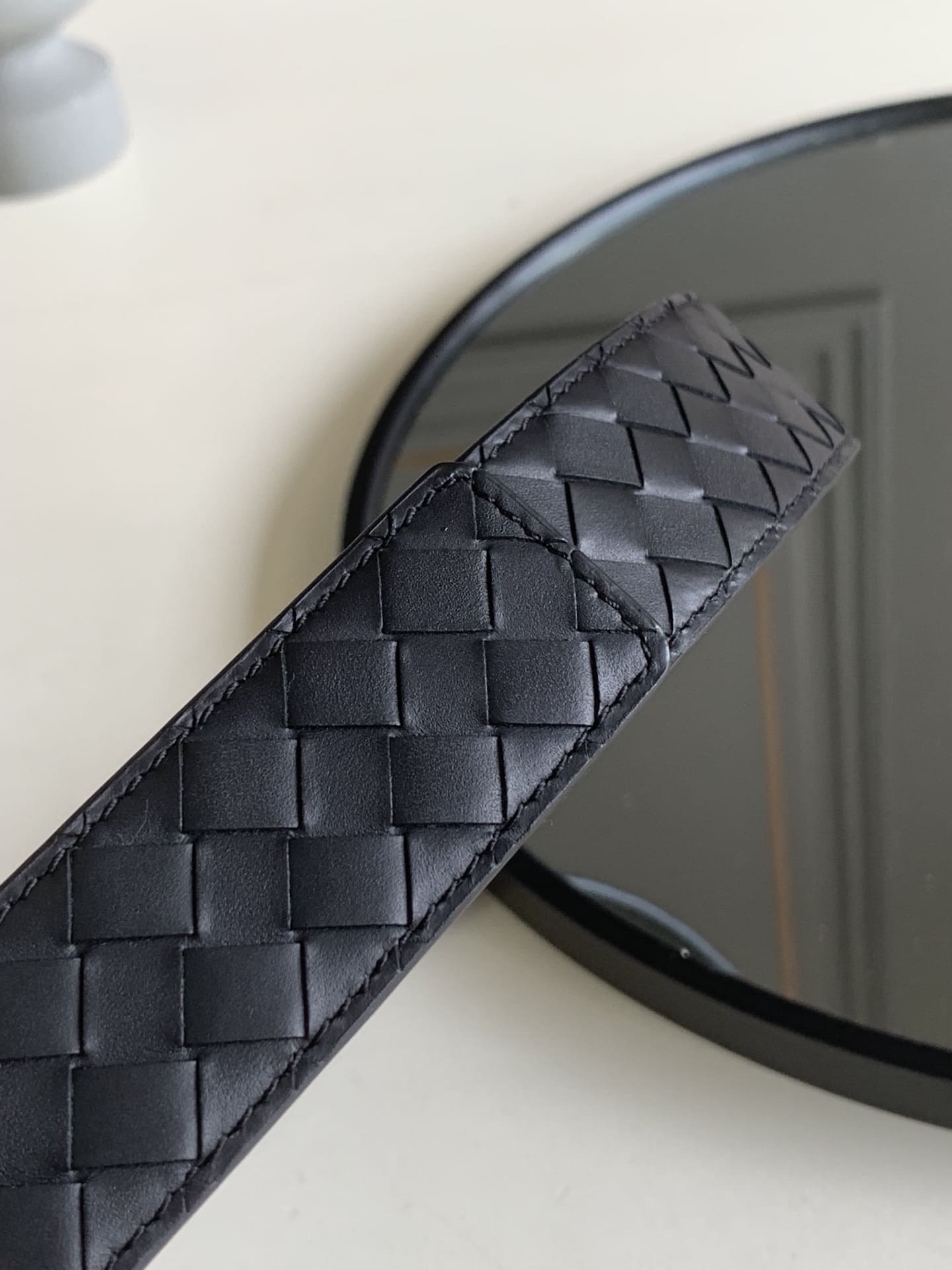DÂY LƯNG BOTTGA VENETA INTRECCIATO LEATHER Khóa vàng
