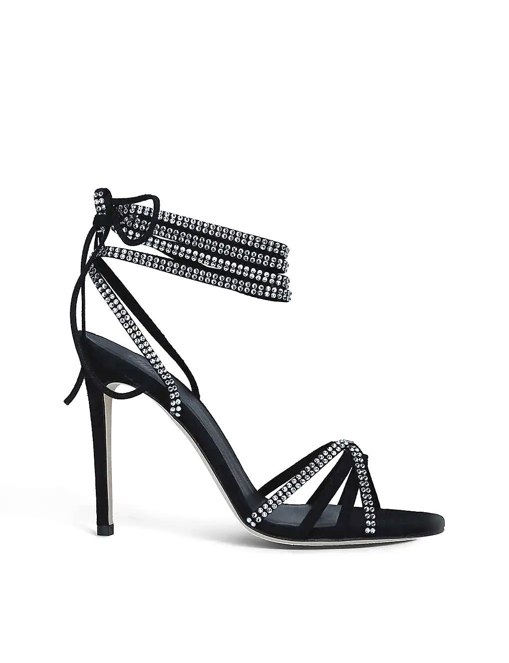 GIÀY PARIS TEXAS Holly Nicole crystal-embellished leather heeled sandals