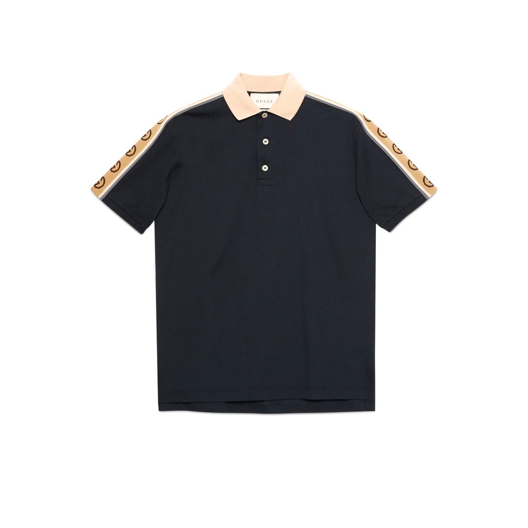 ÁO GUCCI GG POLO SHIRT MÀU ĐEN UNISEX