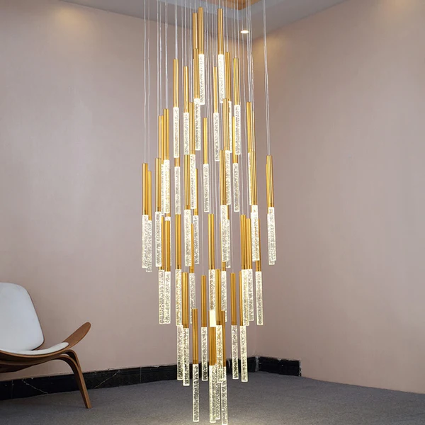 ĐÈN CHÙM LINA Copper And Crystal Strand Chandelier