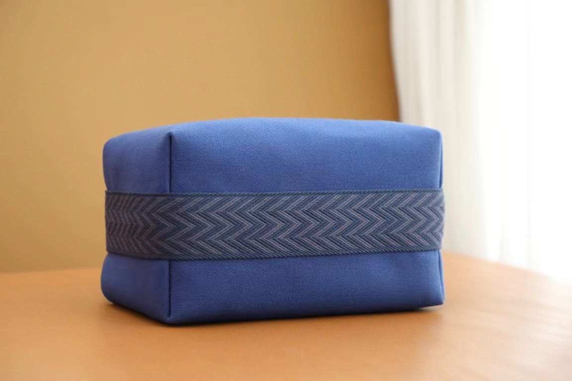 TÚI HERMES TROUSSE DE TOILETTE BRIDE A BRAC PM H MÀU XANH BLUE