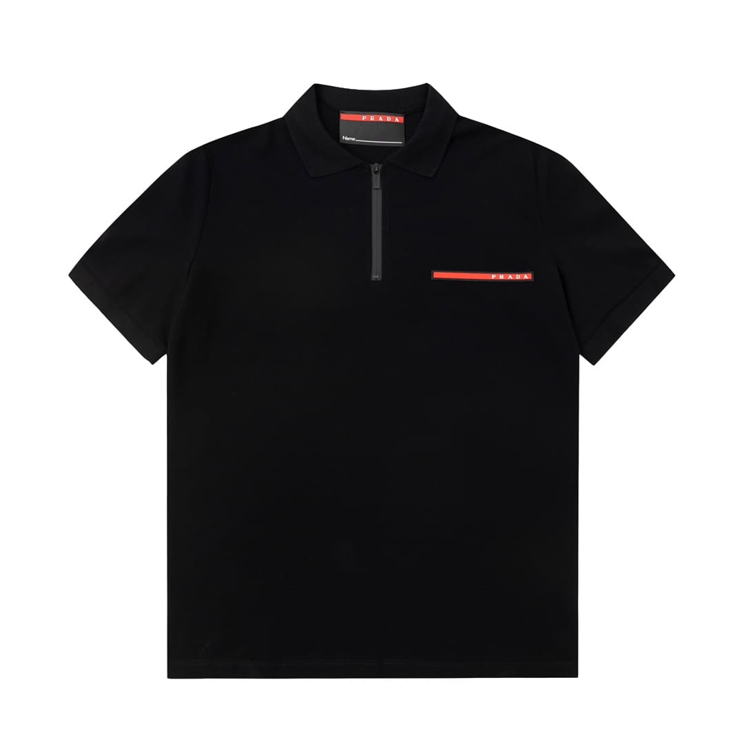 ÁO PRADA POLO SHIRT MÀU ĐEN UNISEX