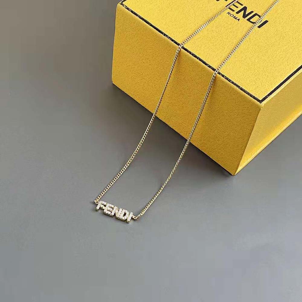 Vòng cổ Fendi Signature Necklace Gold-Colored