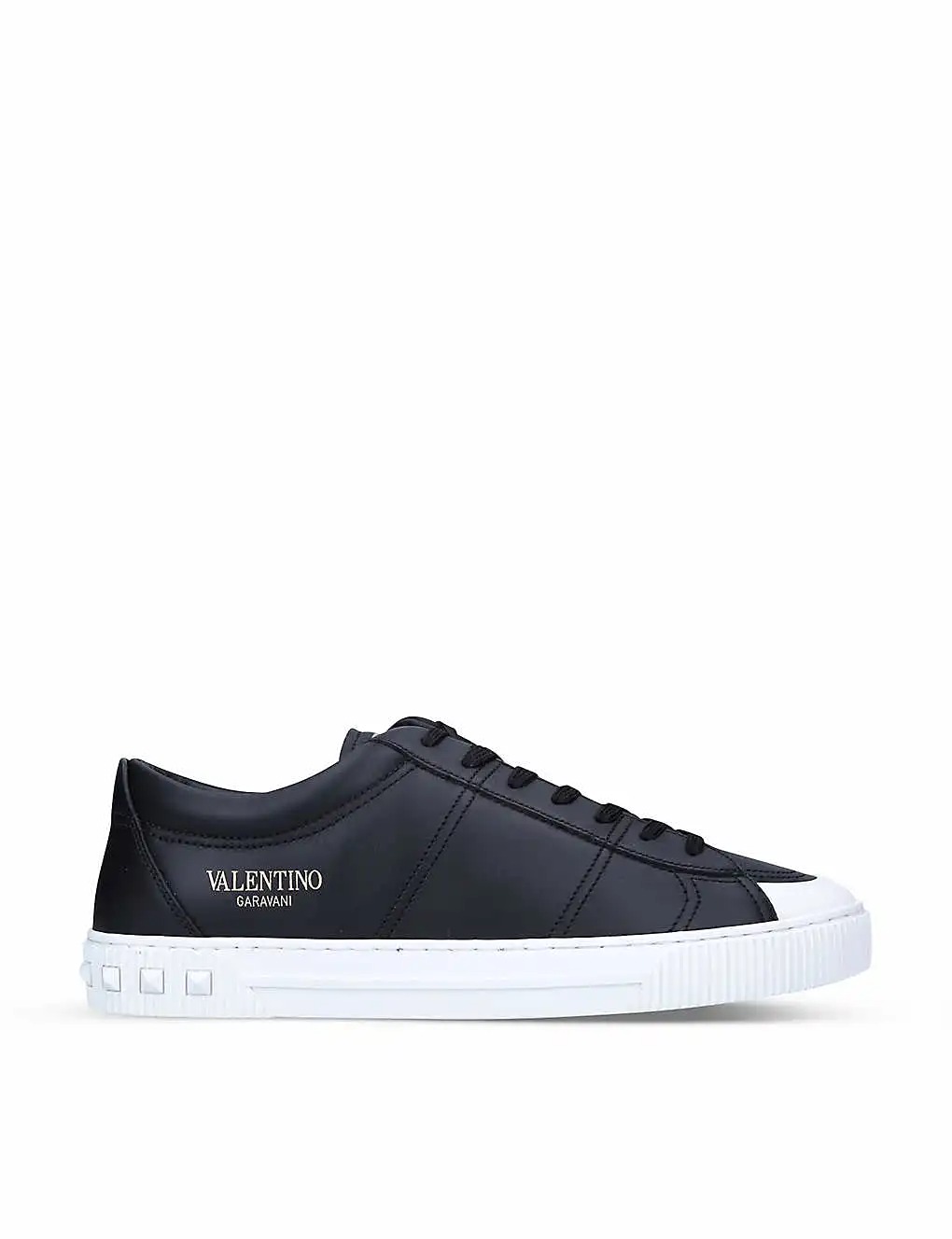 GIÀY VALENTINO GARAVANI City Planet Rockstud-embossed leather low-top trainers