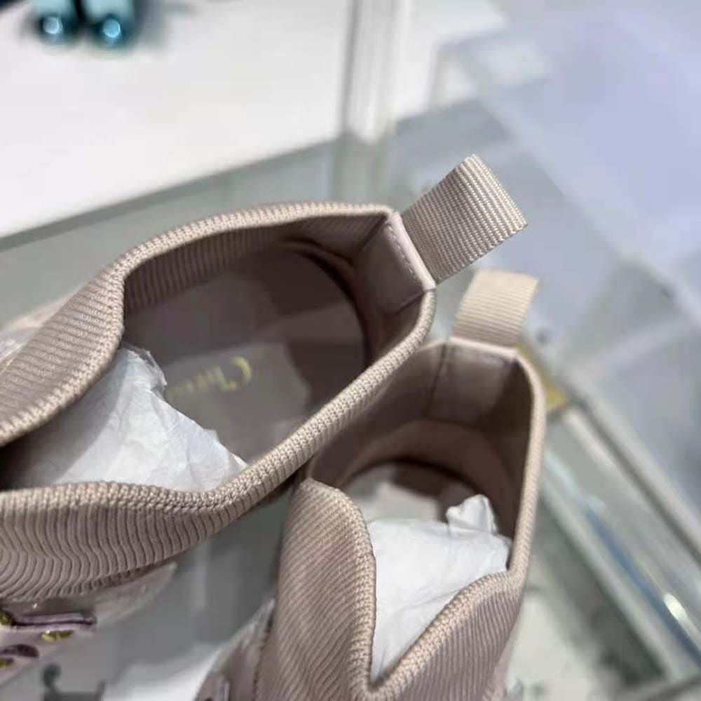 GIÀY Dior Women Walk’N’Dior Sneaker Nude Macrocannage Technical Mesh