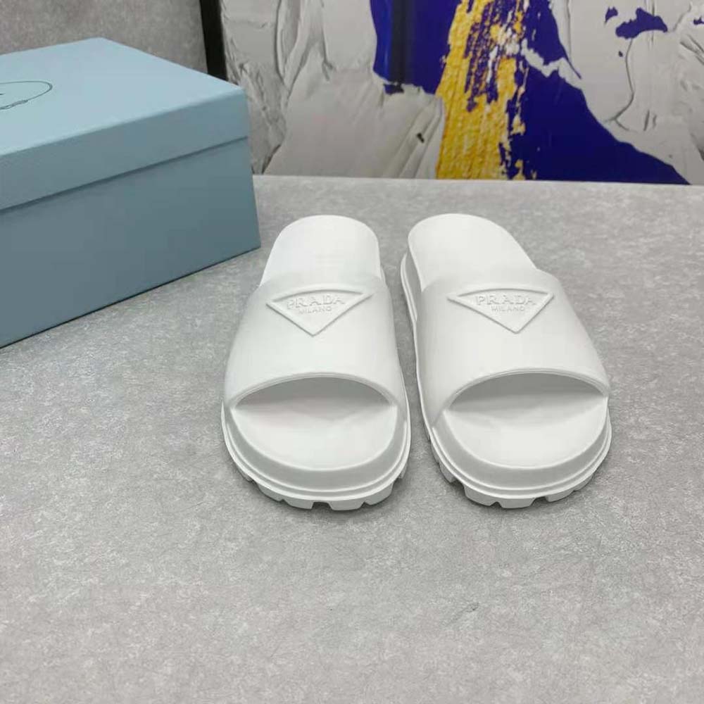 Dép Prada Rubber Slides In 20 mm Heel Height-Black