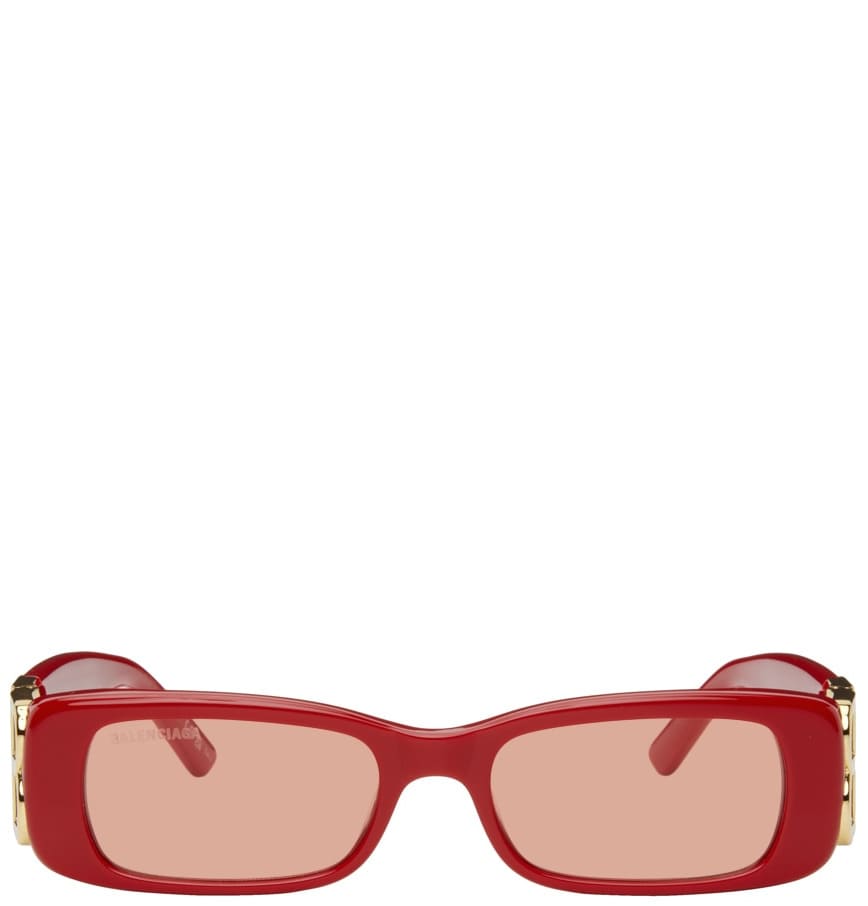 Kính Balenciaga Dynasty Rectangle 'Red'