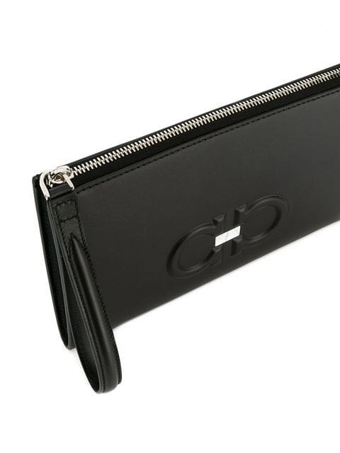 VÍ SALVATORE FERRAGAMO ZIPPED LEATHER POUCH