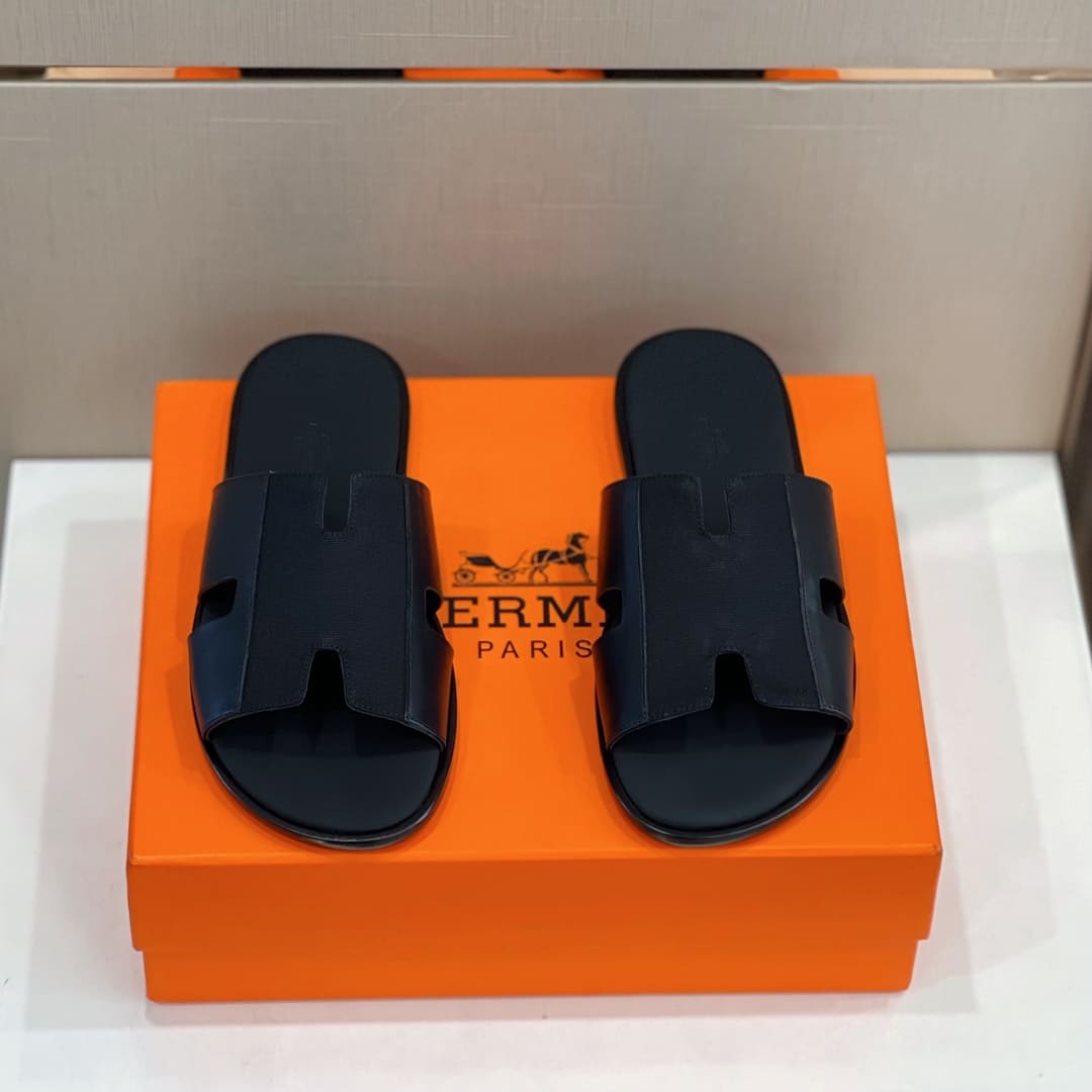 DÉP HERMES IZMIR BLACK H SANDAL AAA