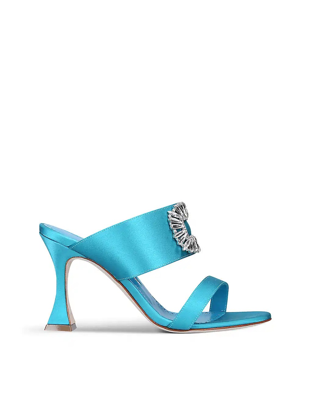 GIÀY MANOLO BLAHNIK Laali crystal-embellished satin heeled mules
